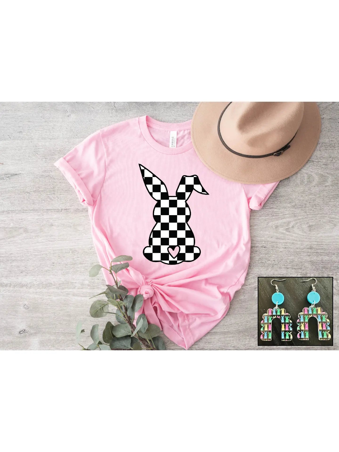 Checkered Bunny Tee