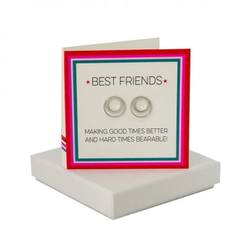 Best Friends Card - Double Circle Earrings