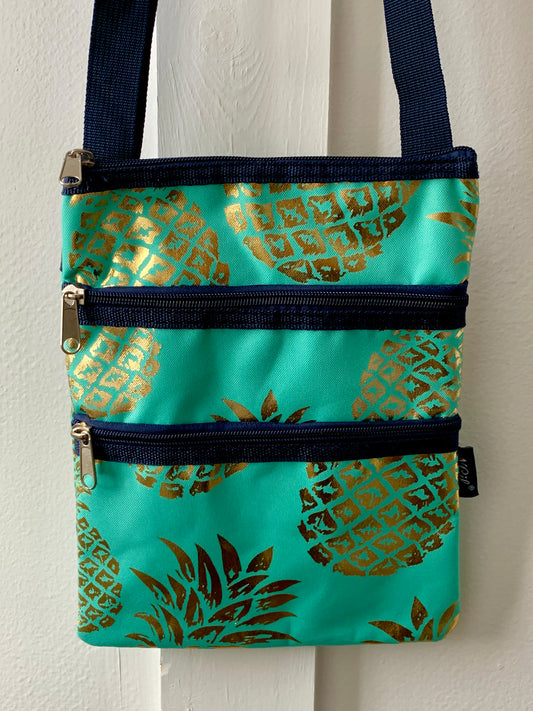 Golden Pineapple Crossbody Bag