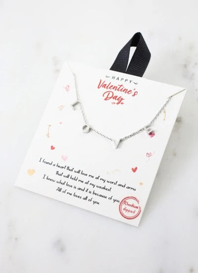 Love Station Necklace Silver