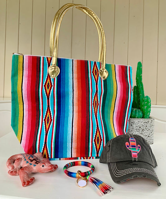 Southwest Serape Shoulder Tote