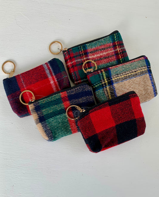 All About The Plaid Coin Purse - Buffalo Check -Red/Black