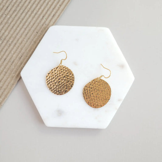 Stepping Out - Lightweight Gold/Brass Earrings