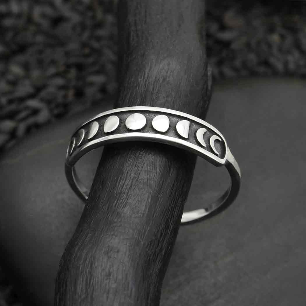 Sterling Silver Moon Phases Ring