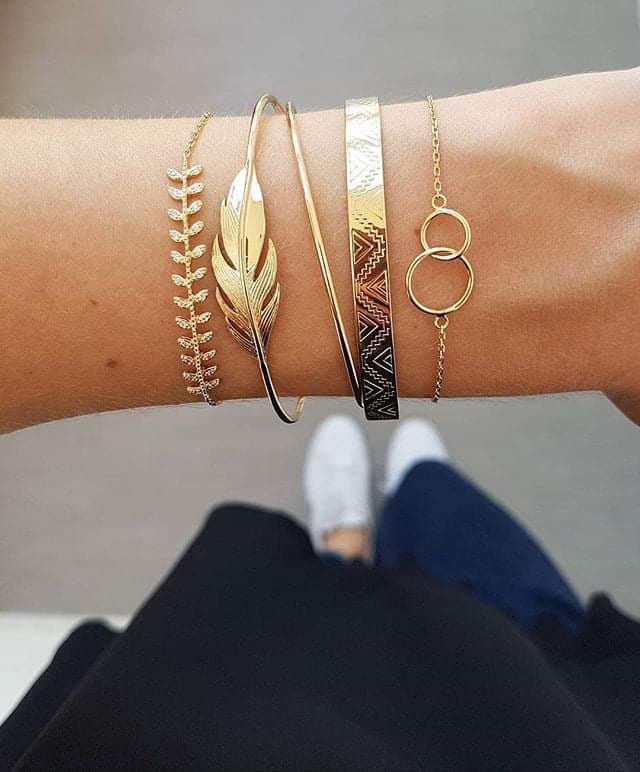 Aria Goldtone Bracelet Set