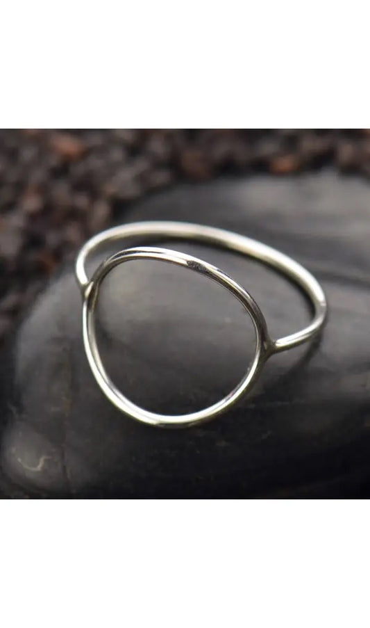 Sterling Silver Ring - Wire Circle Ring