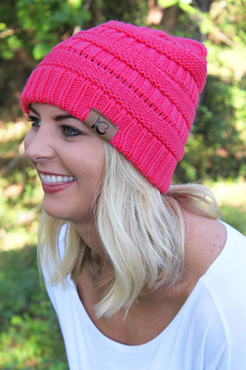 Cozy Campfire Beanie: Pink