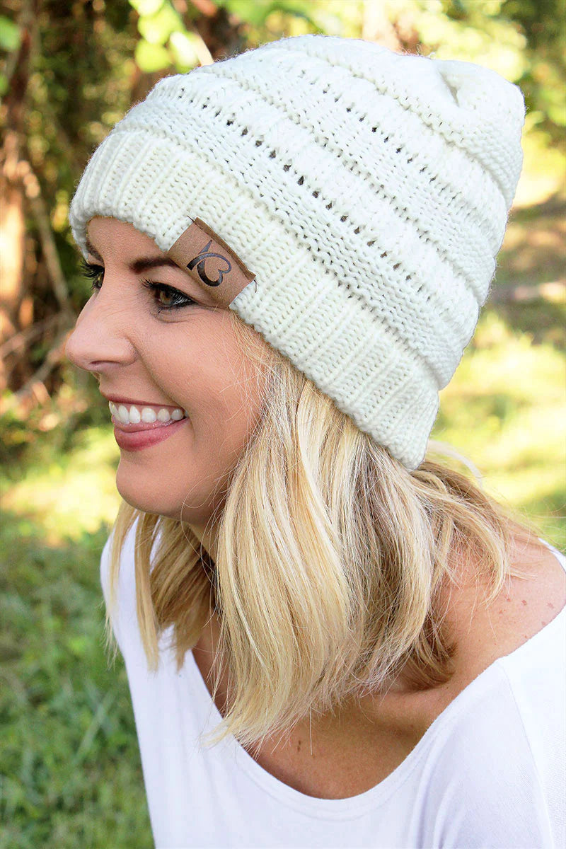 Cozy Campfire Beanie: Ivory