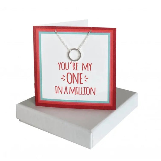 One in a Million Card - Circle Necklace